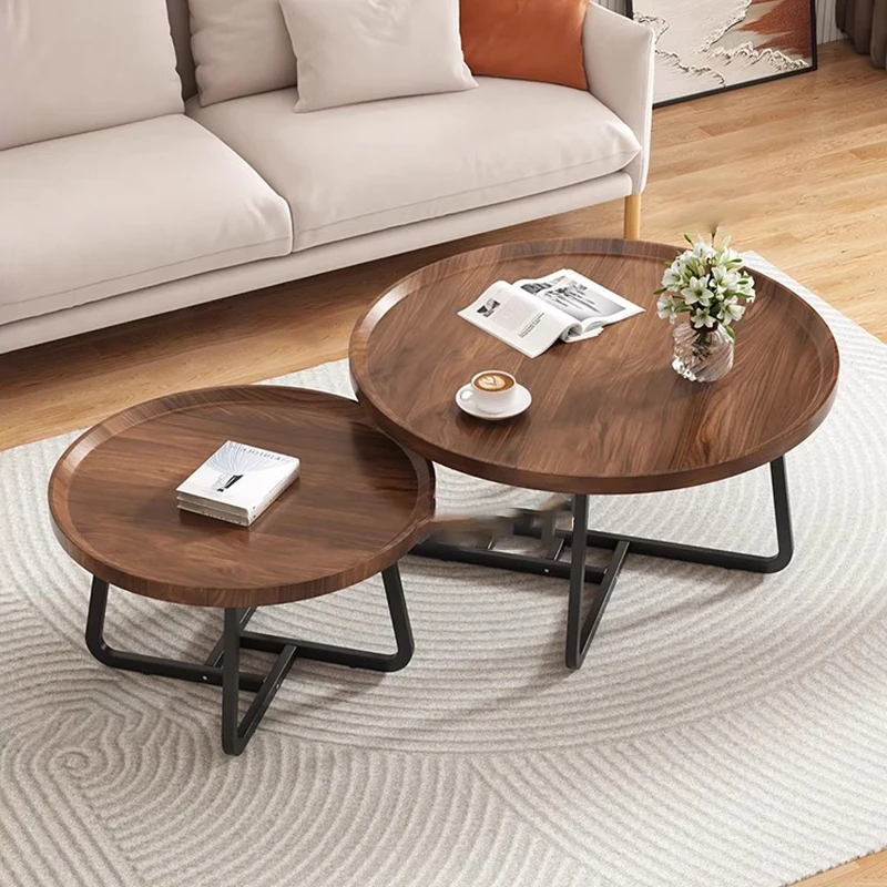 Designer Round Coffee Table Tray Free Shipping Unique Simple Low Side Table Hardcover Stolik Kawowy Living Room Accessories