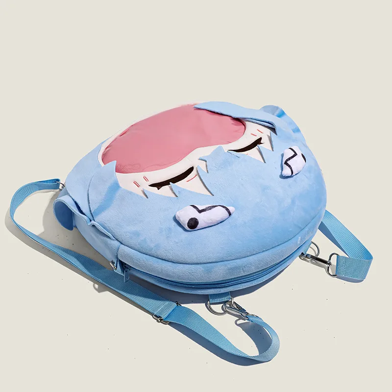 Neon Genesis Evangelion Itabag Cartoon Rei Ayanami Translucent Big Mouth Backpack Anime Peripherals Children\'s Holiday Gifts