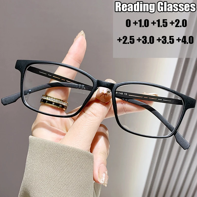 

Titanium Alloy Frame Presbyopia Glasses Men's Far Sight Eyeglasses Finished Optical Business Reading Eyewear Diopter 0 TO +4.0