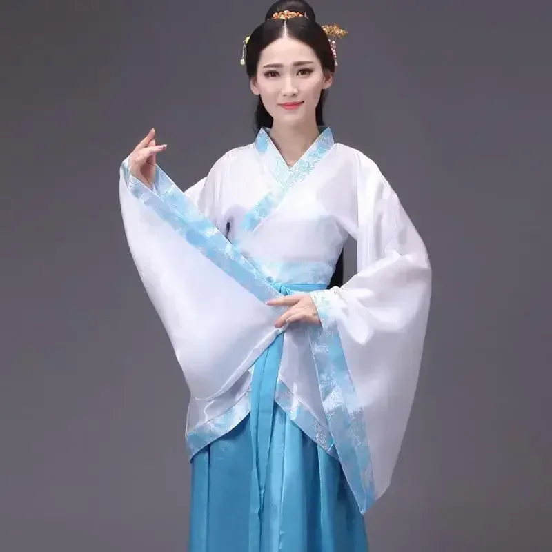 

2025 Halloween Chinese silk robe Costume Girls Women Kimono China Traditional Vintage Ethnic antique dress Dance Costume cospla