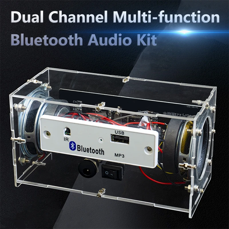 Bluetooth Speaker DIY Kit Electronic Amplifier Dual-channel Multi-function Bluetooth Audio Assembly Parts