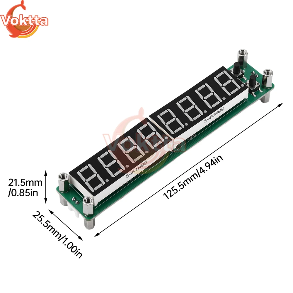 8 Digits RF Signal Frequency Counter LED Display Digital Cymometer Meter Tester Module 0.1Mhz to 1200Mhz Frequency Counters