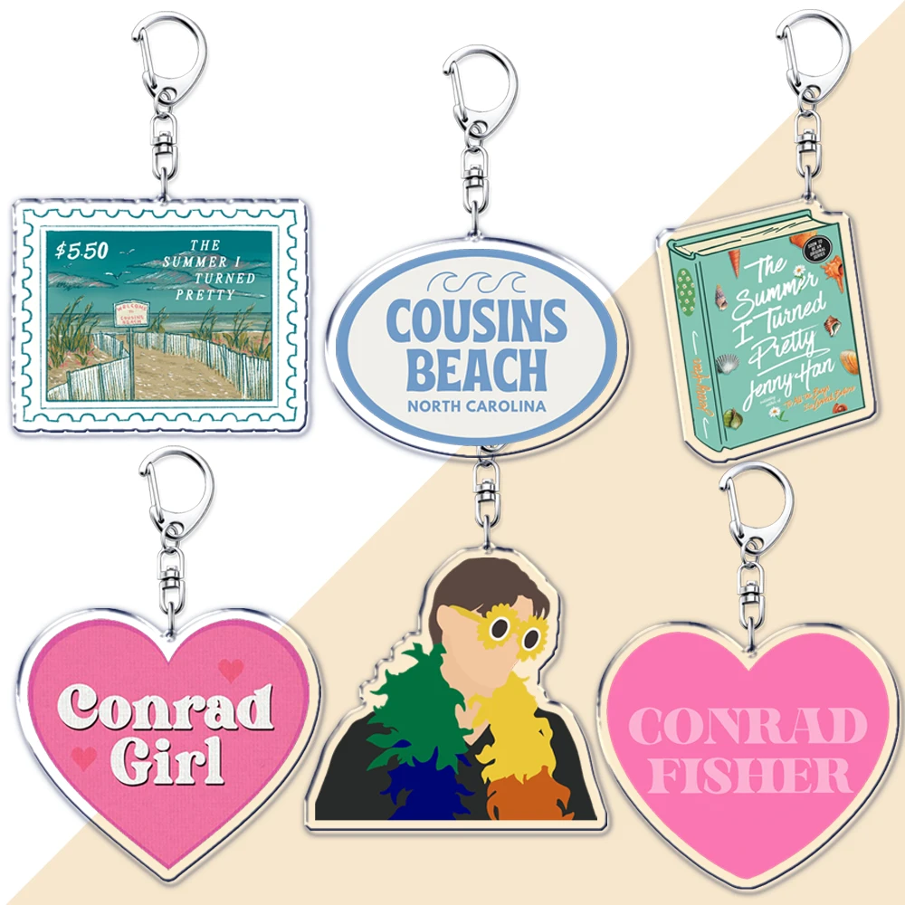 The Summer I Turned Pretty Keychain for Accessories Tsitp Conrad Fisher Jenny Han Jeremiah Keyring Jewelry Fans Friends Gifts