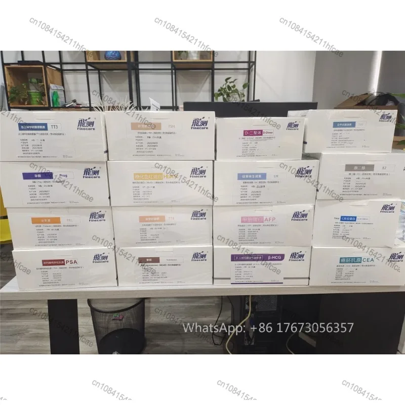 Hot Sell Finecare Test HbA1c PSA TT3  TT4 HCG Prog TSH MAU Quantitative for Wondfo Fluorescence Immunoassay 25 Pcs/box