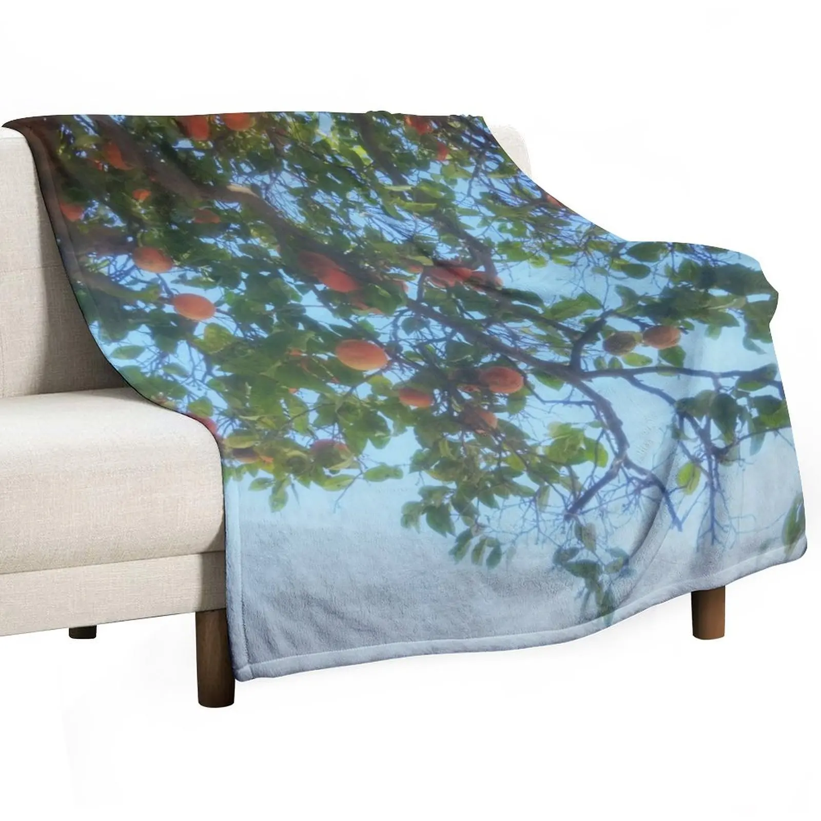 Underneath The Orange Tree Throw Blanket Thin Shaggy Luxury St Blankets