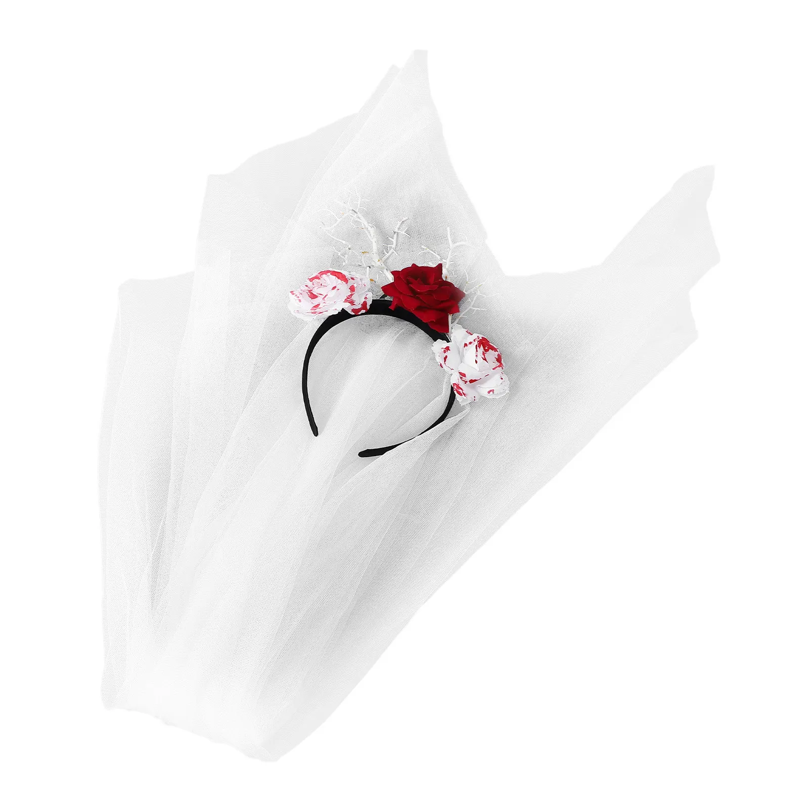 

Парящая в воздухе фата-повязка на голову для Хэллоуина, свадебный головной убор, реквизит для фотосессий на вечеринках, костюмированных мероприятий, фестиваля Дня мертвых, элегантный и мистический аксессуар