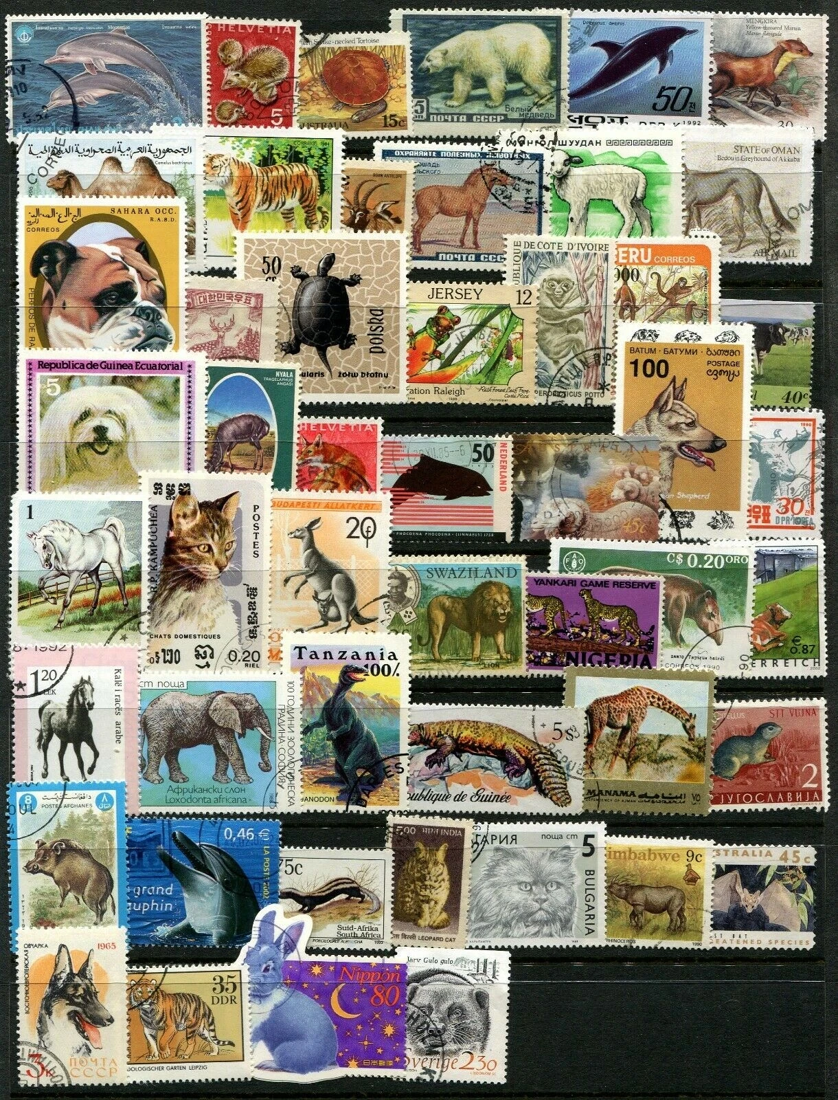 Wildtiere der Welt: Echte Briefmarken mit Tiermotiven, 100 verschiedene Tierbriefmarken, Sammlung, Sammlerbriefmarken – Detail 9