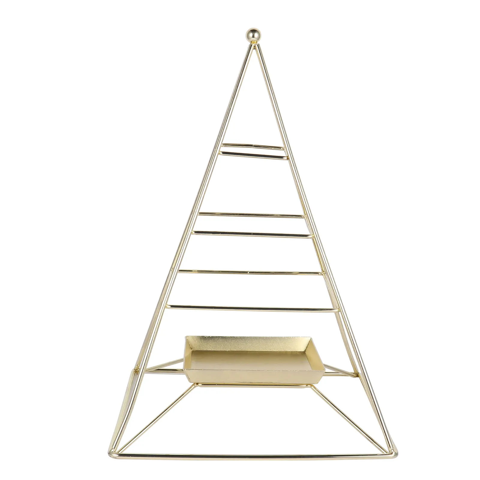 

1Pcs Golden Jewelry Display Stand Three-Tier Iron Rack for Earrings Necklaces Bracelets Wall-Mounted Storage Organizer Stylish
