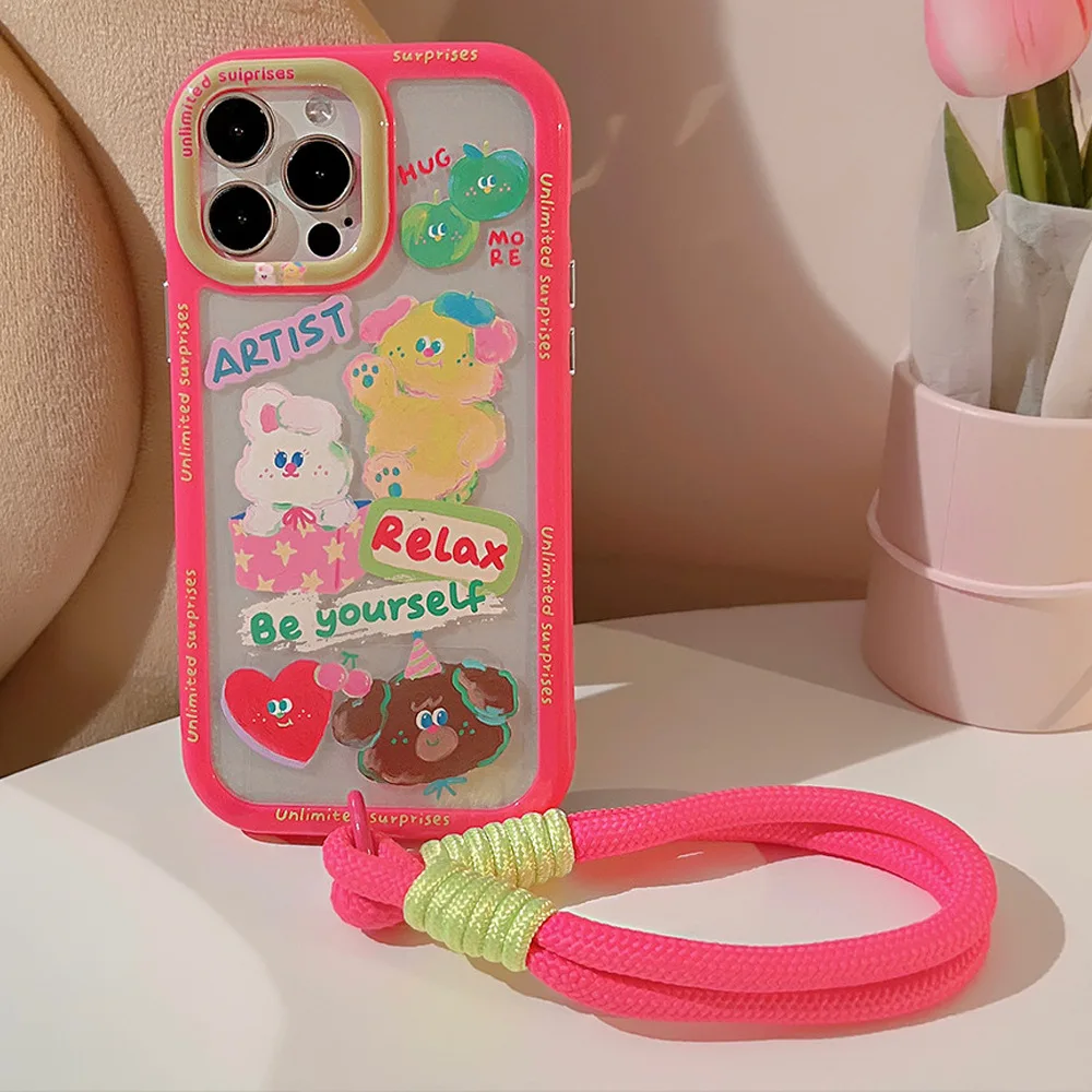 Cute Fashion Creative Mobile Phone Lanyard, Wrist Strap, Multi-purpose Convenient Wrist Rope, Pure Manual Lanyard