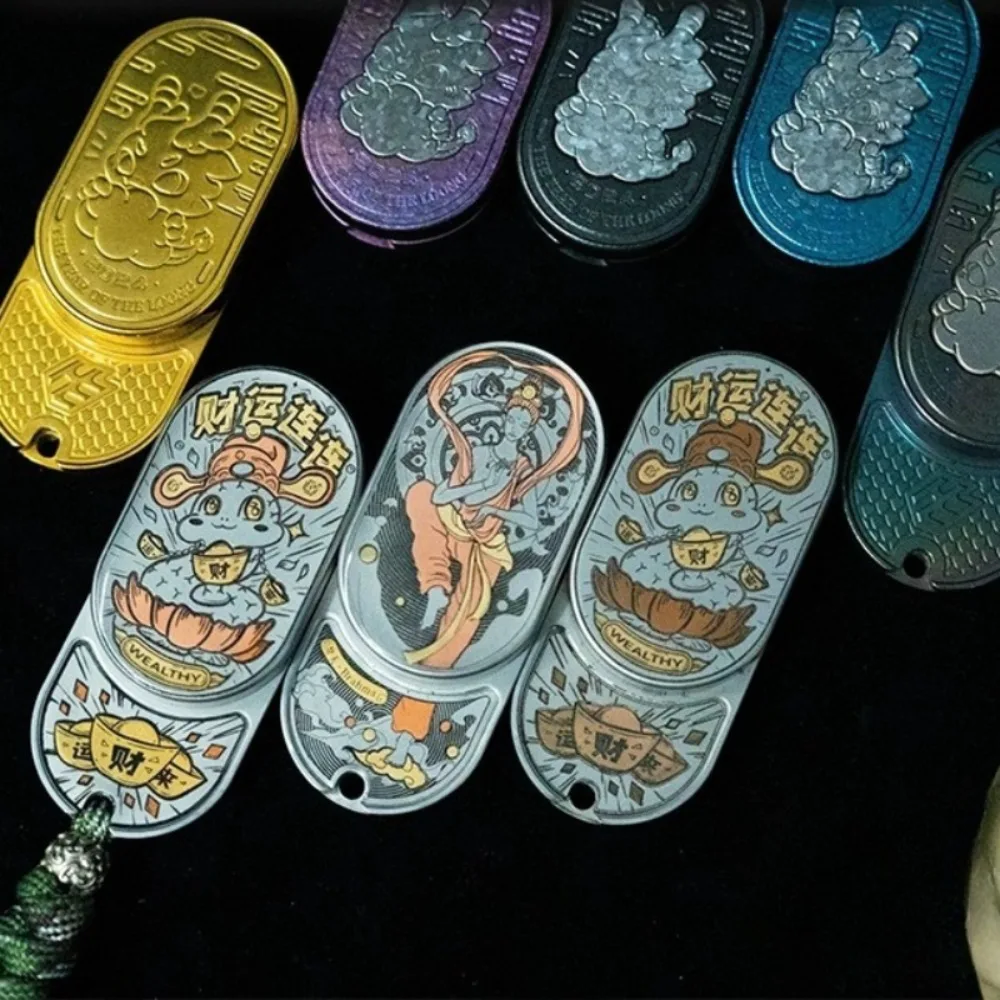 Lingyun EDC 3.0 Brahma Serpent Leap Rhythm Mechanical Rotating Direct Push Fingertip Card-Pushing Decompression Toy