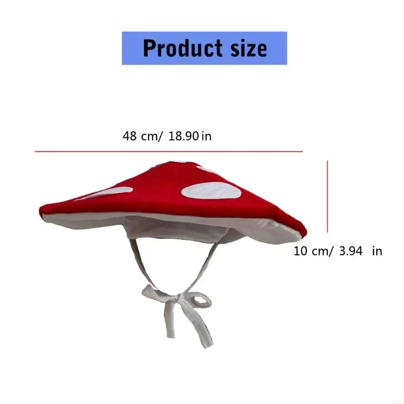 H9ec Eye Cashing Mushroom Plush Hat لالتزامات زي غير رسمية ، قبعة صور
