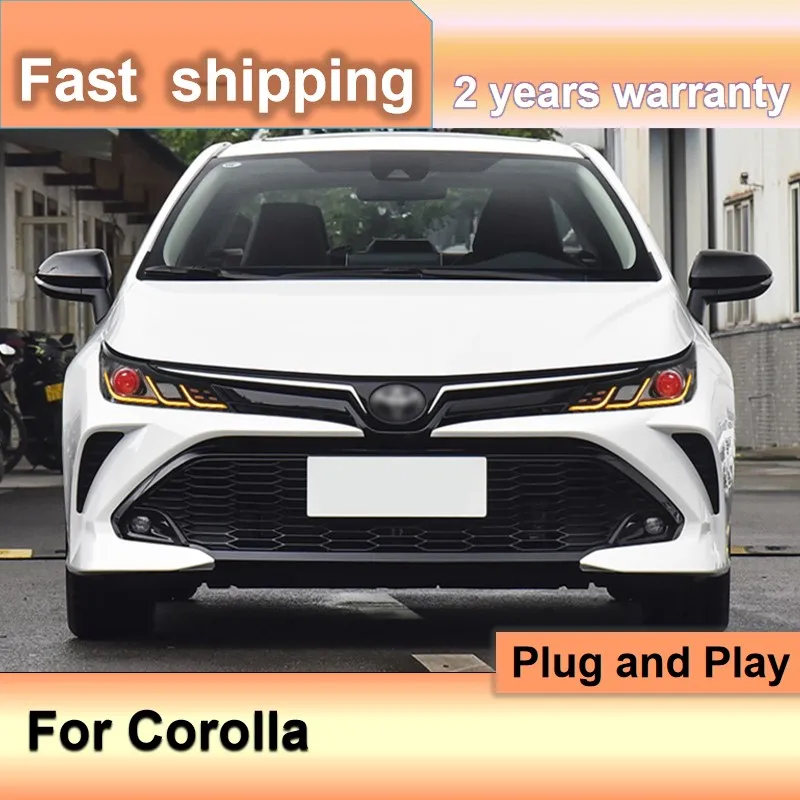 

Car Accessories for Toyota Corolla Head Lamp 2019-2021 Corolla Headlamp DRL Turn Signal Low High Beam Projector Lens