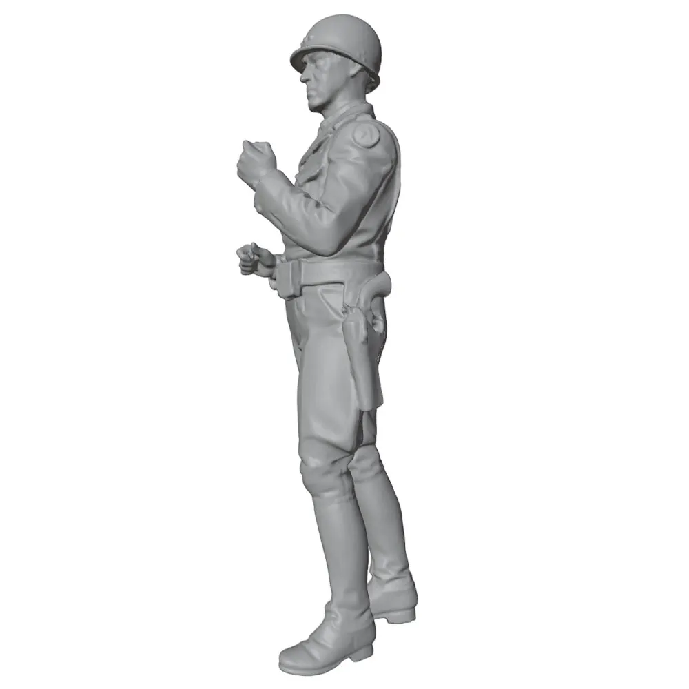 Statue Miniature en résine modèle d'officier 1/24, 75mm, Kit de modèle fait à la main, imprimé en 3D non peint, nécessite une peinture à la main, modèle en résine