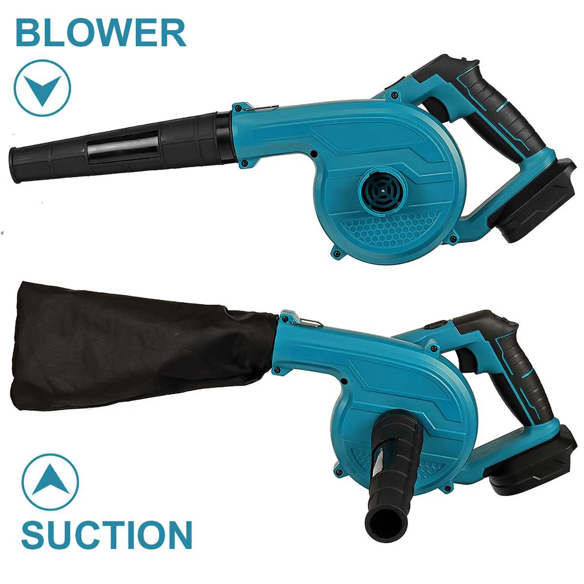 2200W 2 IN 1 Garden Cordless Blower Rotation Vacuum Clean Air Blower For Dust Blowing Operat Power Tool For Makita 18V Battery