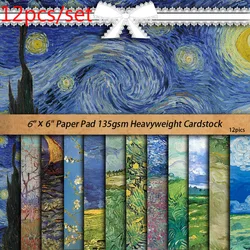 Craft Paper Van Gogh Landscape Painting Scrapbooking Material Background Paper