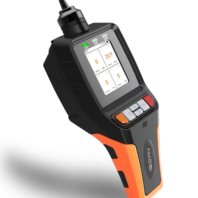

Aikesi Pump Gas Detector 4 Gas Analyzer Monitor H2S,O2,CO,Explosive Multi Combustible Carbon Monoxide Alarm BX-168
