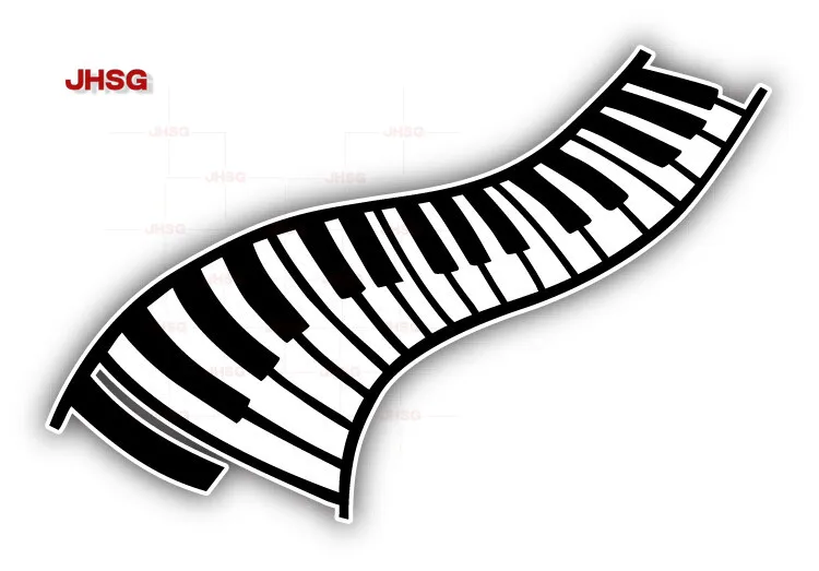 

Flying Piano Keys, Music, Car Bumper Stickers, Decals-