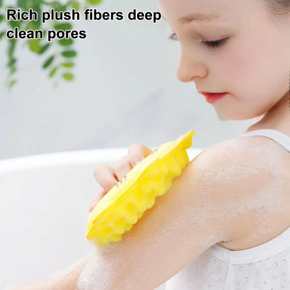 Soft Skin-friendly Loofah Bath Sponge Foam Cartoon Bath Flower Shower Cotton Multicolor Exfoliating Bath Scrubber Soft for Kids