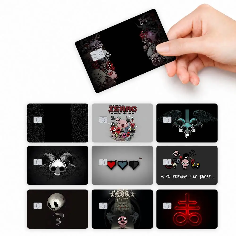 The Binding Of Isaac  4pcs Credit Card Skin Stickers Suitable for Bank Debit Subway Bus Transit Pass Decorative Cover