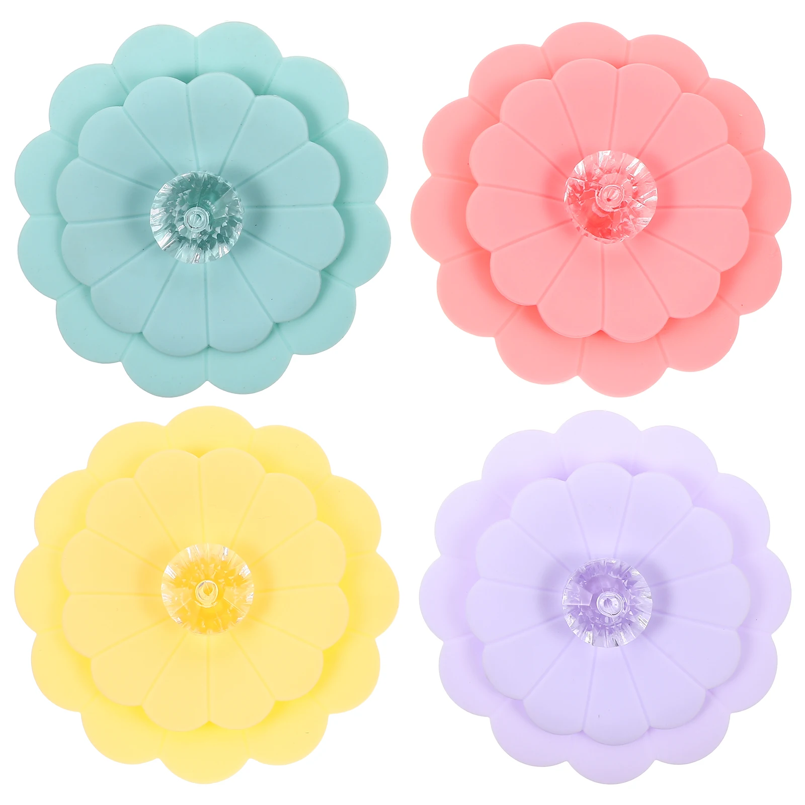 

Silicone Cup Cover Coffee Flower Protective Leak-proof Mug Lid for Hot Drinks Dust-proof Rounded Corners Smooth Edges Kitchen