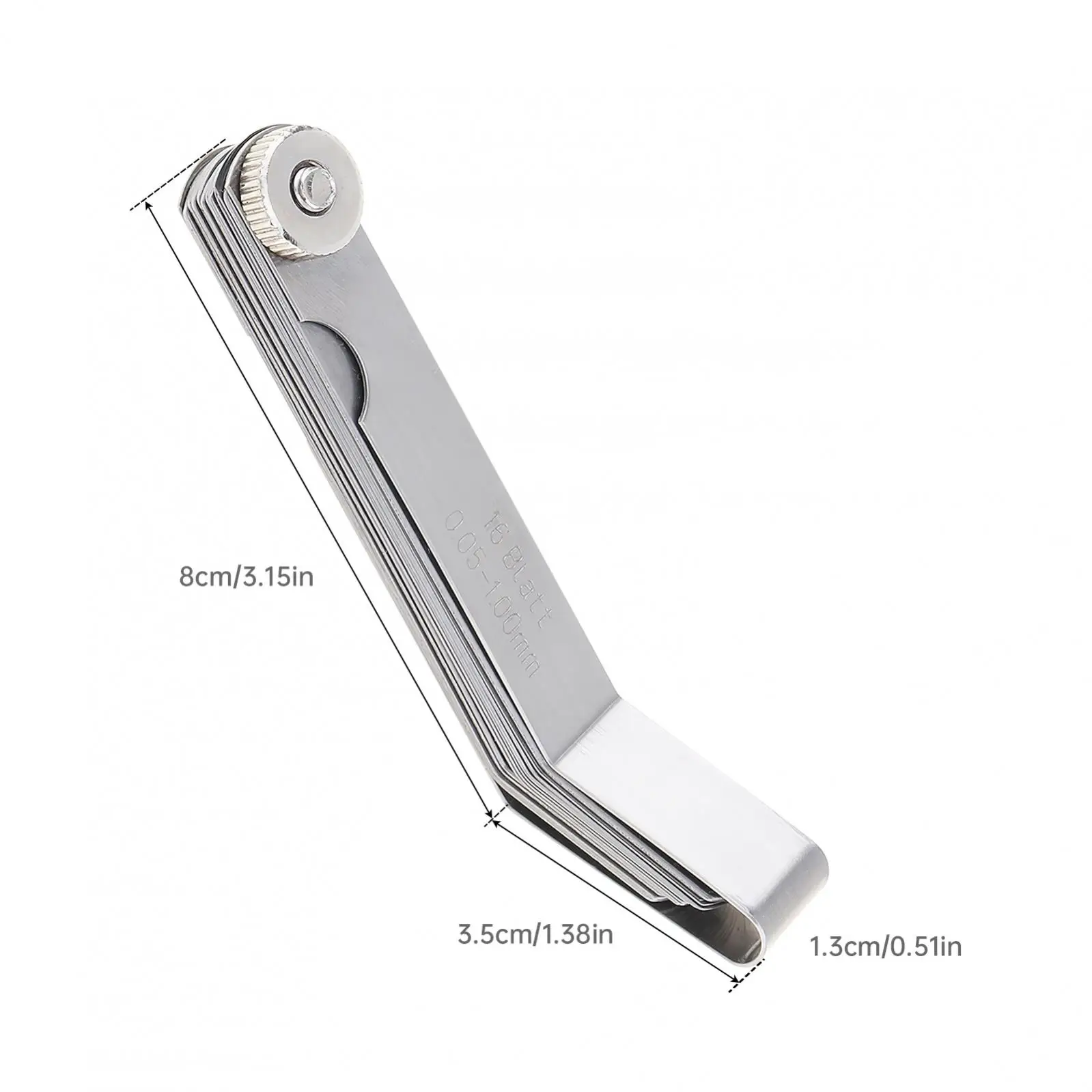 100A16 0.05-1 مللي متر منحني مقياس المحسس 16 شفرات الفولاذ المقاوم للصدأ متري شغل المحسس قياس الفجوة لقياس الأعمال الخشبية #3