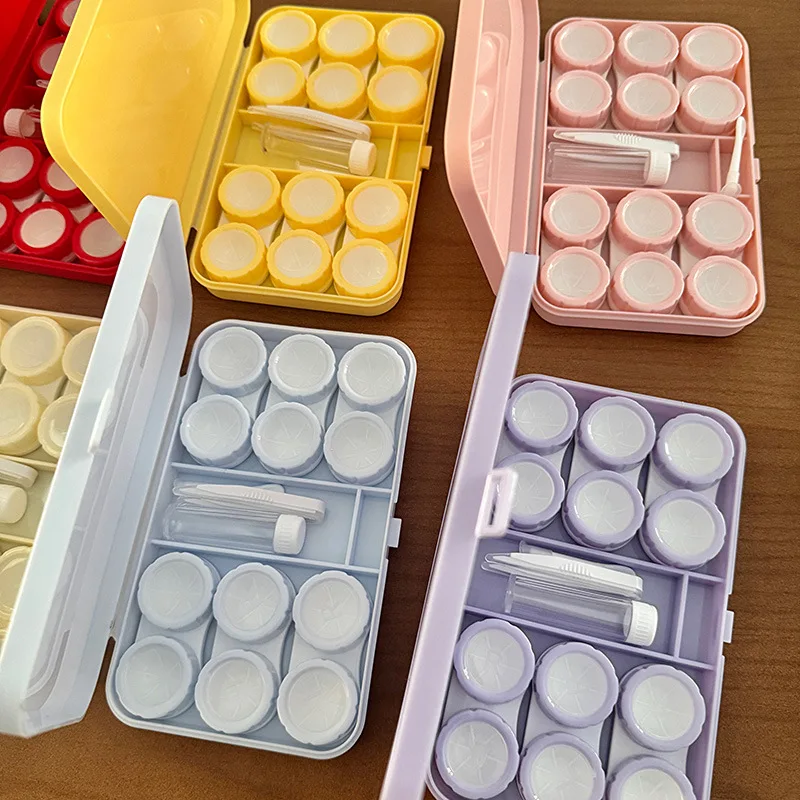 Lens Box Retro Storage Box Retro Morandi Color Contact Companion Box For Retro Morandi Color