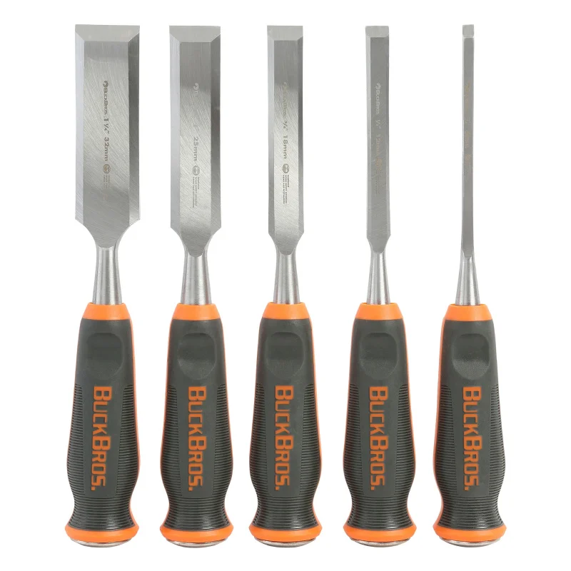 Buck Bros. 74750 5 Piece Comfort Grip Wood Chisel Set-W