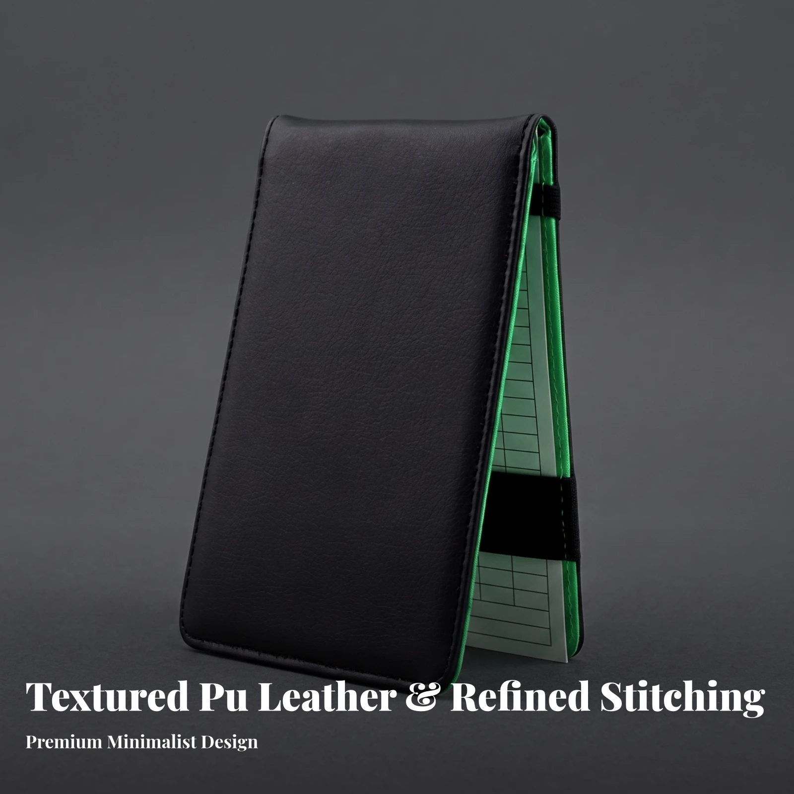 Golf Scorecard Holder Compact Golf Scorecard Holder with Elastic Straps Slim Foldover for Golfers, Club Play