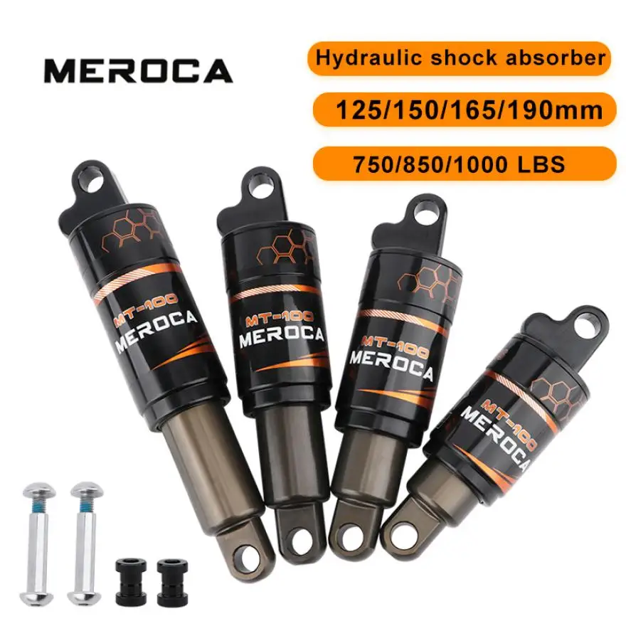 

Bicycle Rear Shock Absorber 125/150/165/190mm Aluminum Alloy Oil Spring Shock Absorber For Mountain Bike Electric Scooter