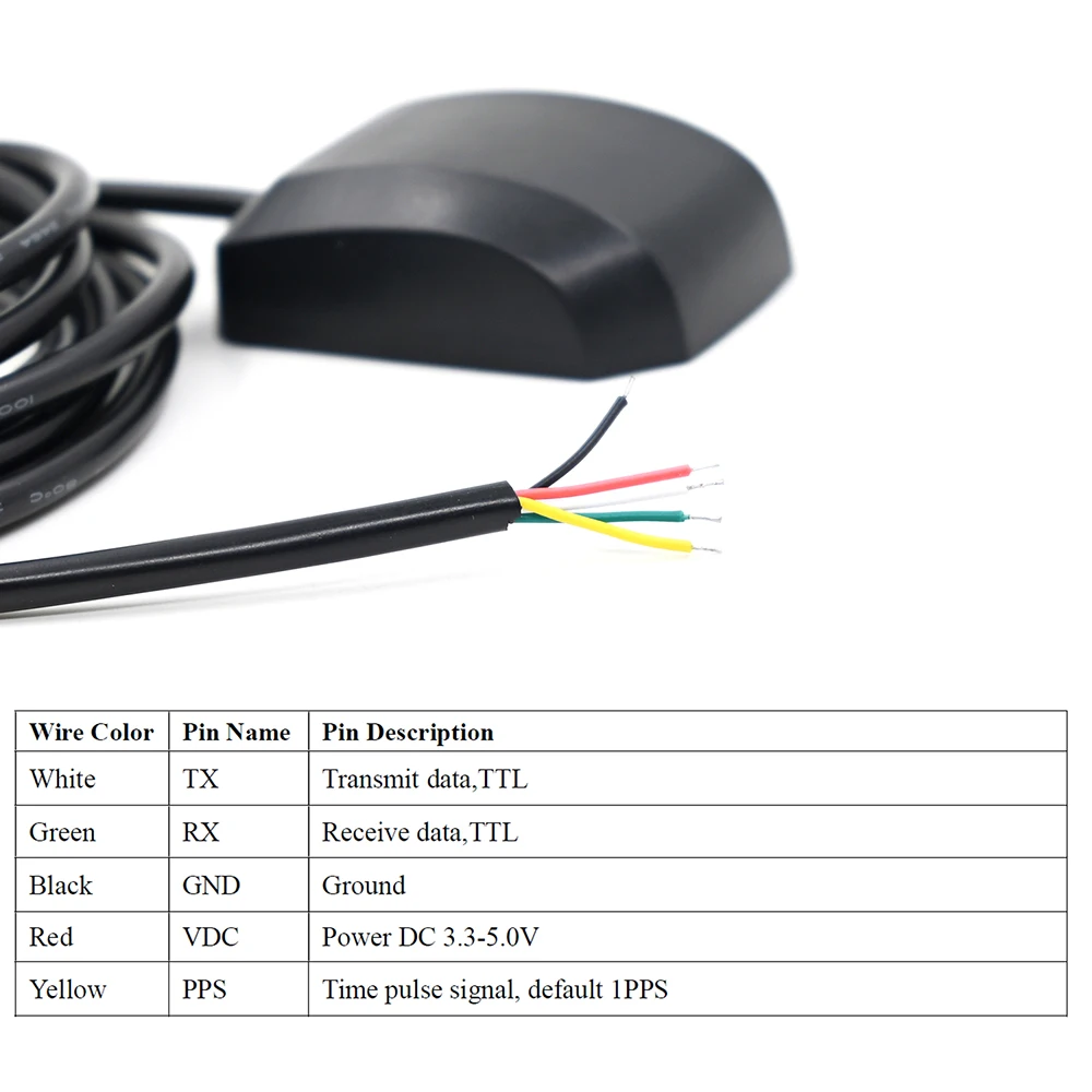 QUESCAN Uart TTL Smart GPS Antenna Receiver with 1PPS Time Sync for Arduino GPS NMEA Raspberry Pi ublox7 GPS SBAS QZSS Module
