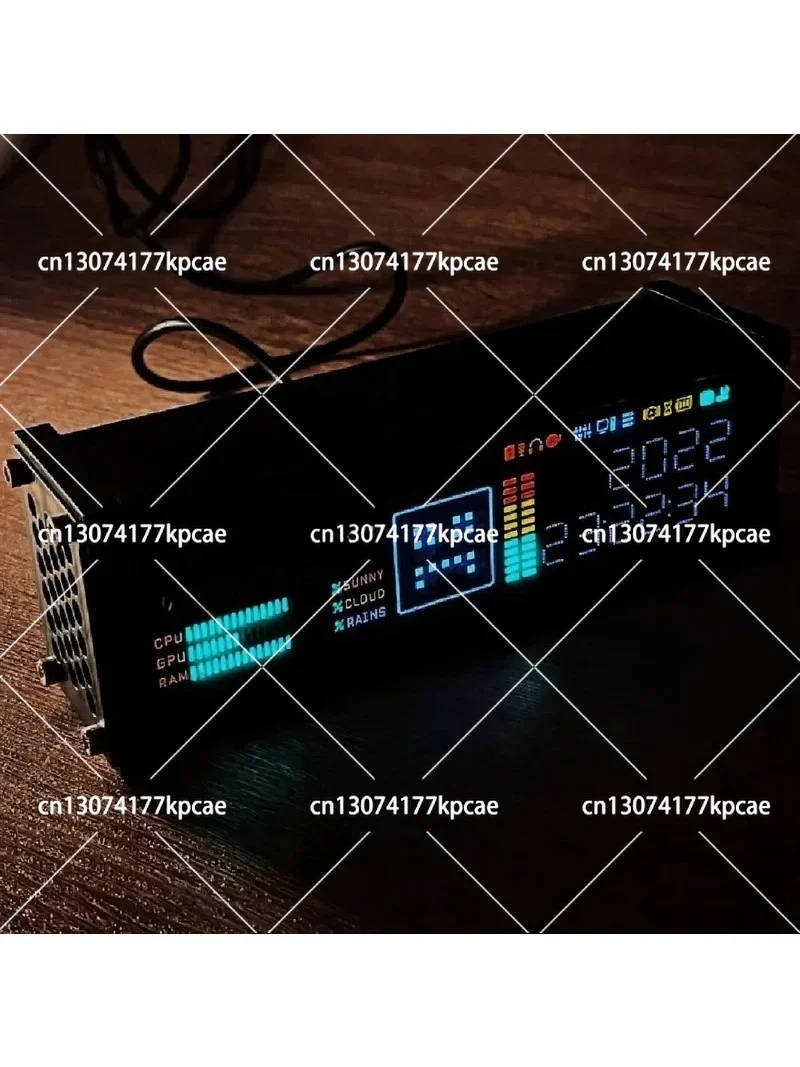 Retro Electronic Tube Clock with Pseudo-Fluorescent Display, Desktop Decor