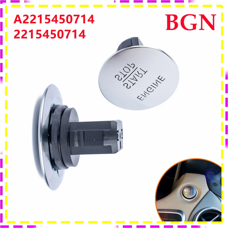 50Pcs A2215450714 2215450714 Engine Ignition One-Click Keyless Start Stop Button For Mercedes Benz E GL ML Class