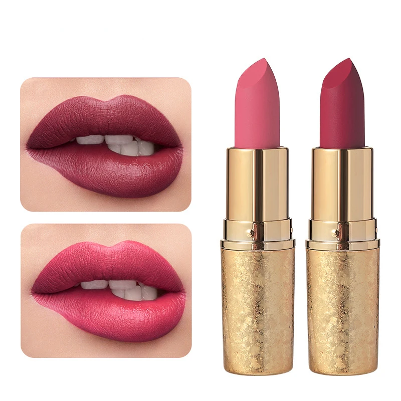 Matte Bullet Lipstick Nude 24h Long Lasting Waterproof Moisturizing Lip Stick Water Resistant Women Sexy Big Lip Makeup Cosmetic