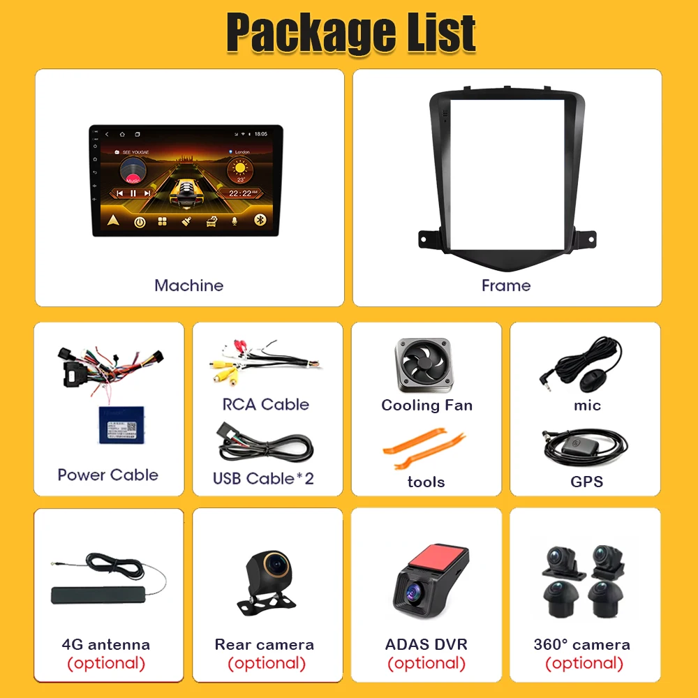 لسيارة شيفروليه كروز J300 2008 - 2012 أندرويد 15 وحدة رأس ستيريو مشغل فيديو الوسائط المتعددة نظام تحديد المواقع والملاحة تسلا ستايل 8 كور 5G #5