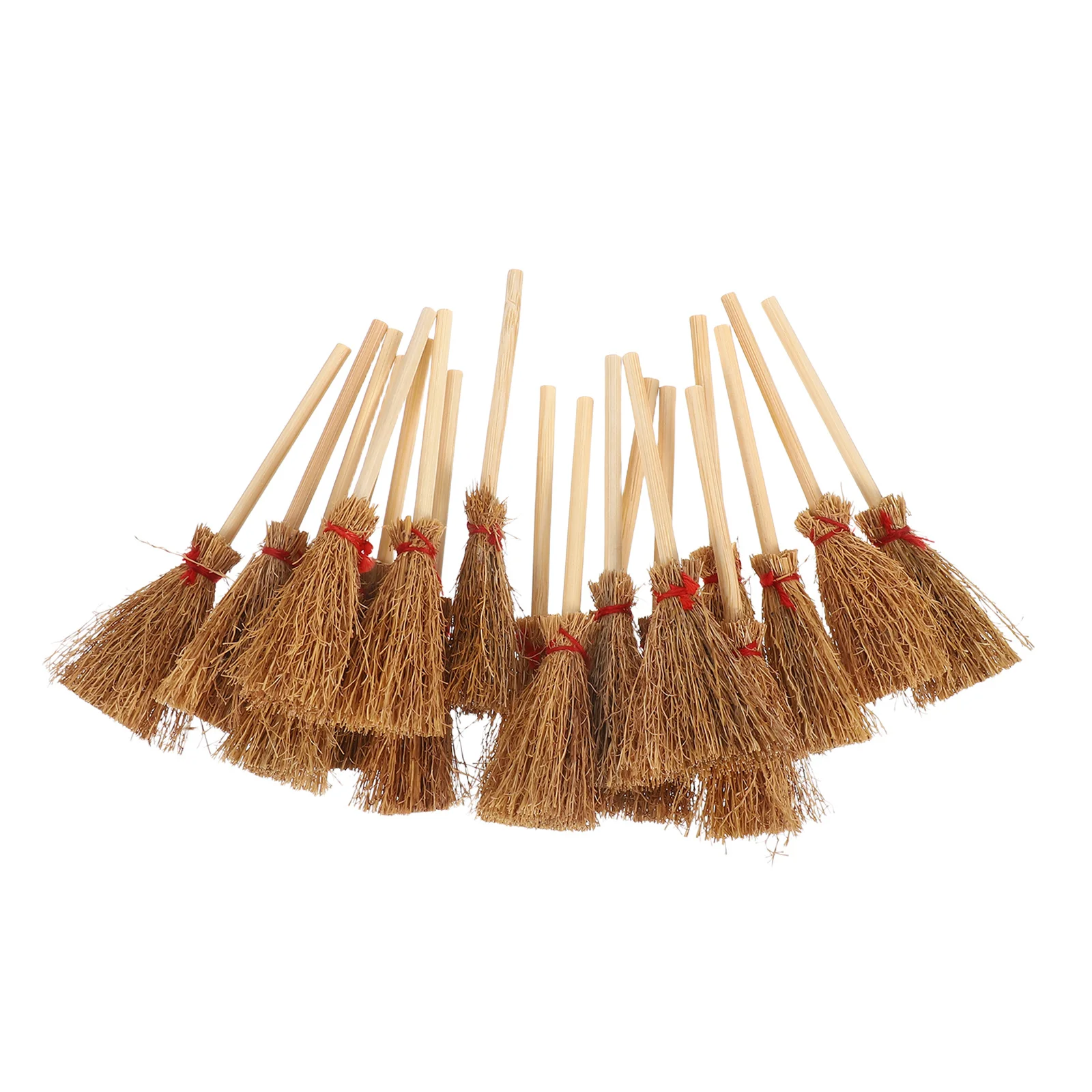 

20Pcs Miniature Broom Crafts Halloween Party Favor Broomstick Decor for Dollhouse Accessories Wizard Theme Events Cosplay