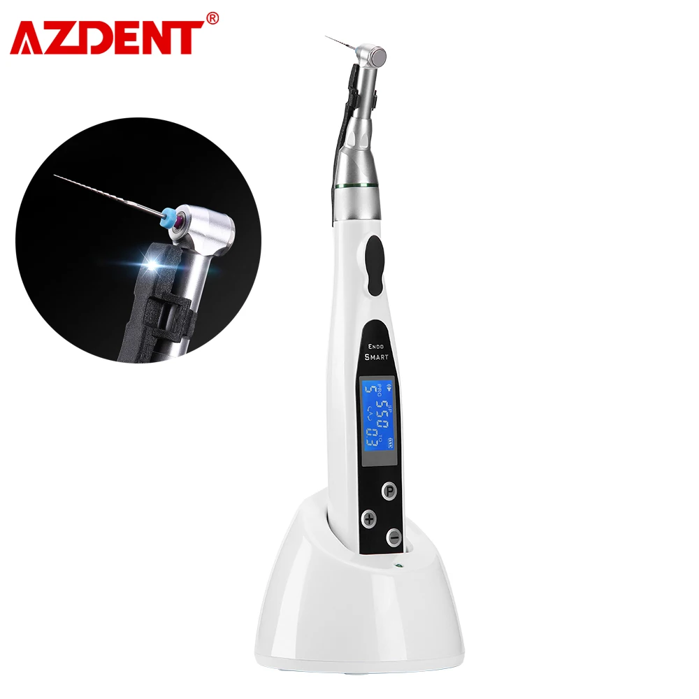 AZDENT Dental LED Wireless Endodontic Motor Smart Root Canal Therapy 16:1 Standard Contra Angle Endo Motor Dentistry Tool