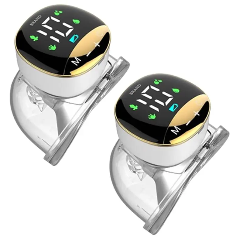 Bomba tira-leite bilateral elétrica portátil vestível, design integrado totalmente automático, operação mãos-livres indolor