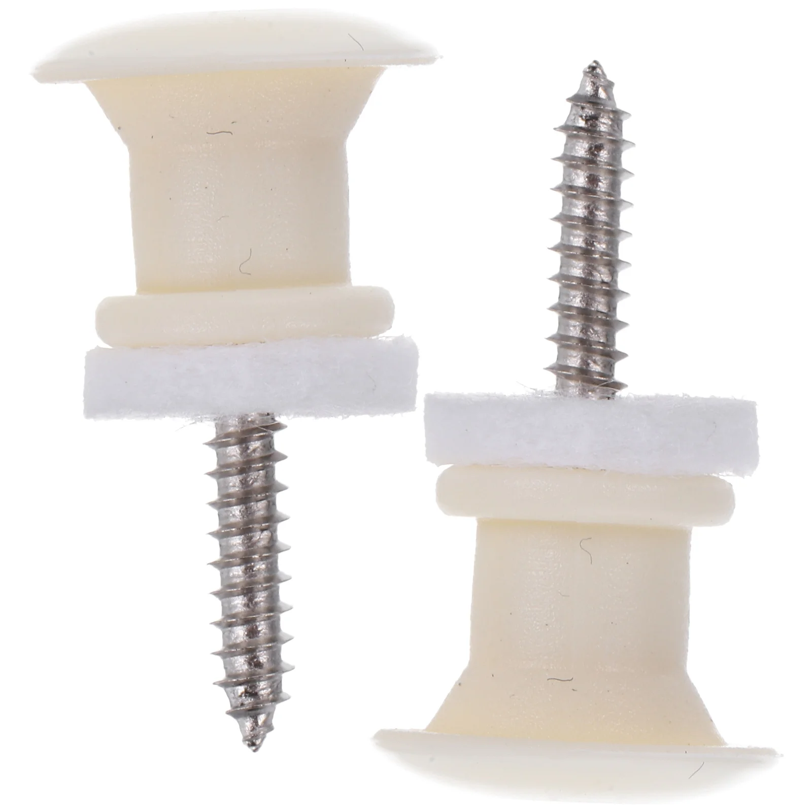 2 Pcs Non-slip Guitar Strap Lock Buttons Mushroom Head For Electric Acoustic Guitar Bass Guitar Parts Accessories (Ivory)