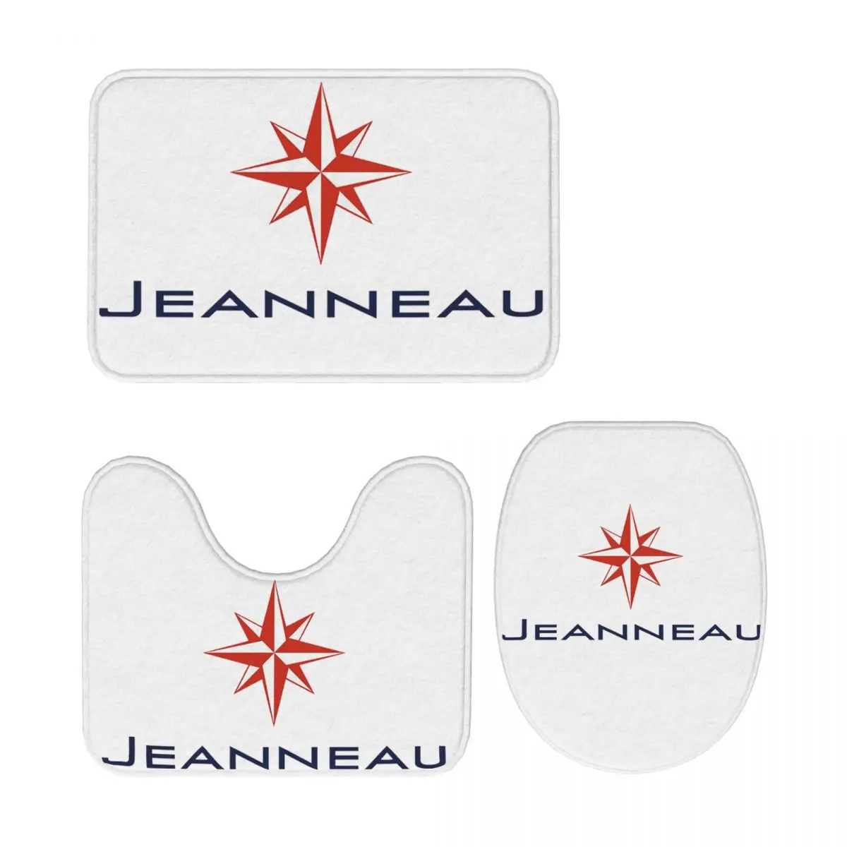 

Jeanneau Yachts, 3-х предметный коврик для ванной, набор для ванной комнаты, крышка для унитаза, домашний декор, нескользящий ковер, напольный коврик