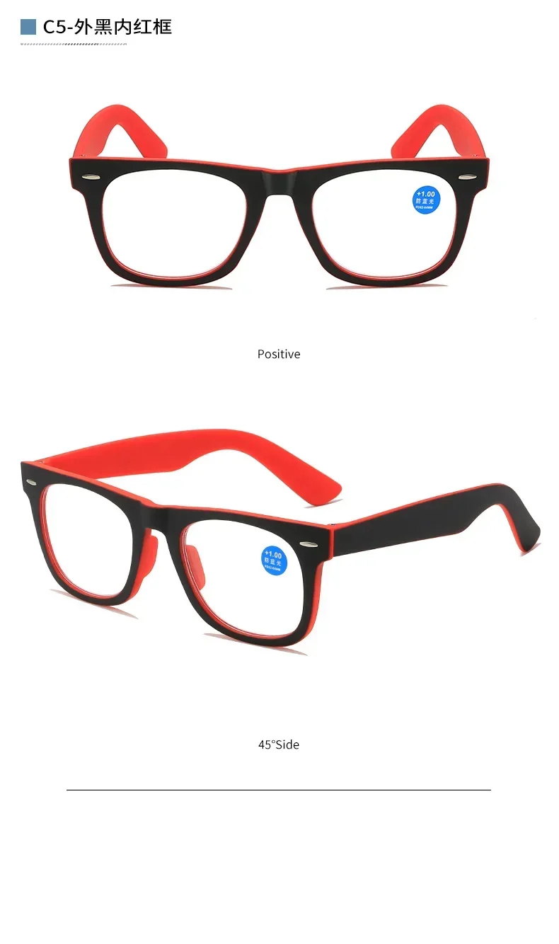 2025, neue ultraleichte Presbyopie-Brille mit großem Rahmen, hochauflösende Lesebrille für ältere Menschen, Anti-Blaulicht-Fernsichtbrille – Detail 7