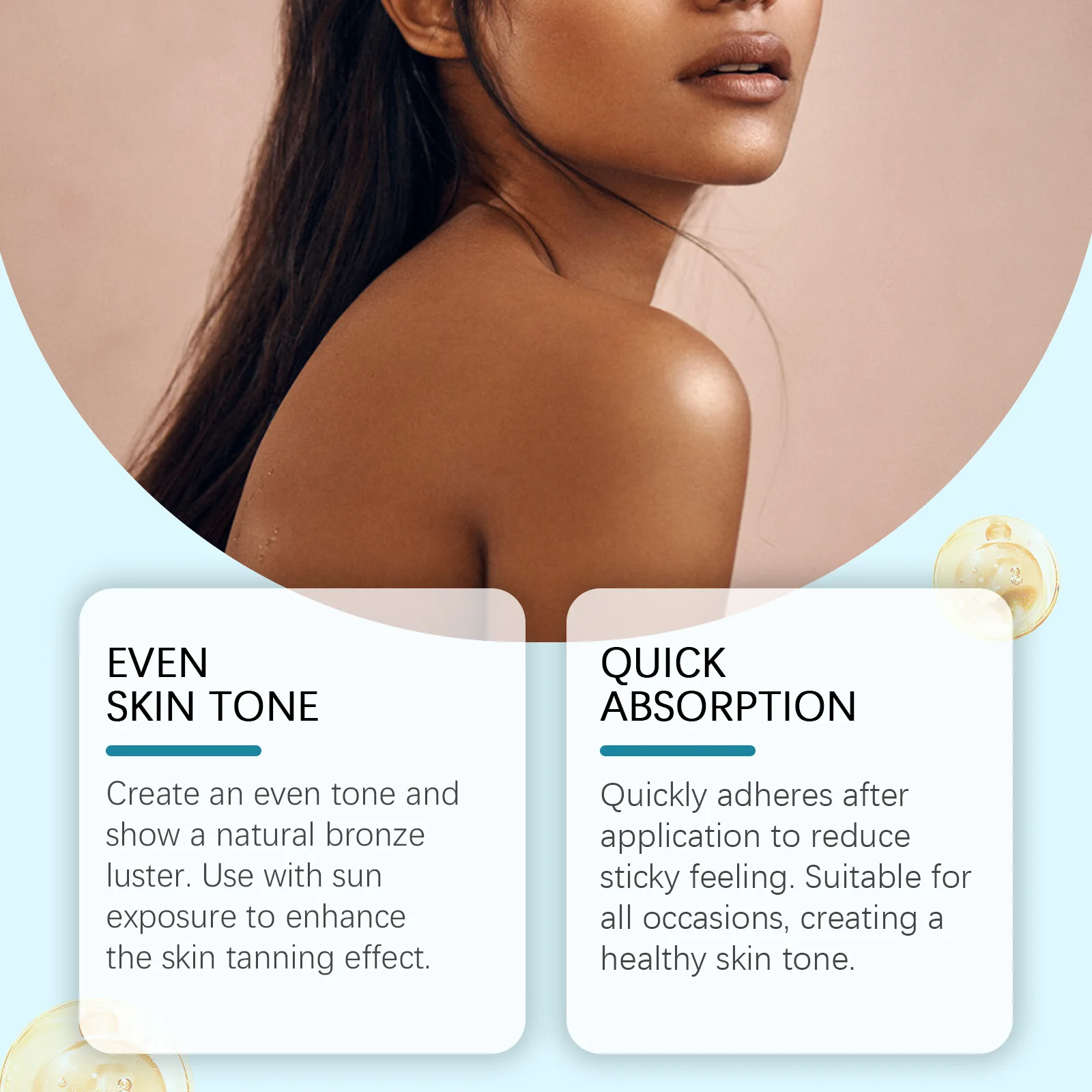 Coconut Dark Tanning Lotion Face Body Bronzer Deep Moisturizing Nourishing Sunbed Sports Waterproof Natural Sunless Tanner Cream