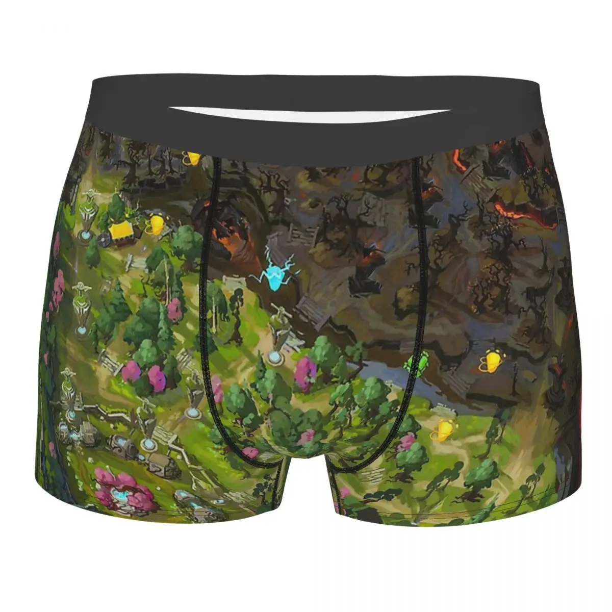 Map DOTA 2 Merch Mid Top Bottom Line Underpants Cotton Panties Male Underwear Sexy Shorts Boxer Briefs