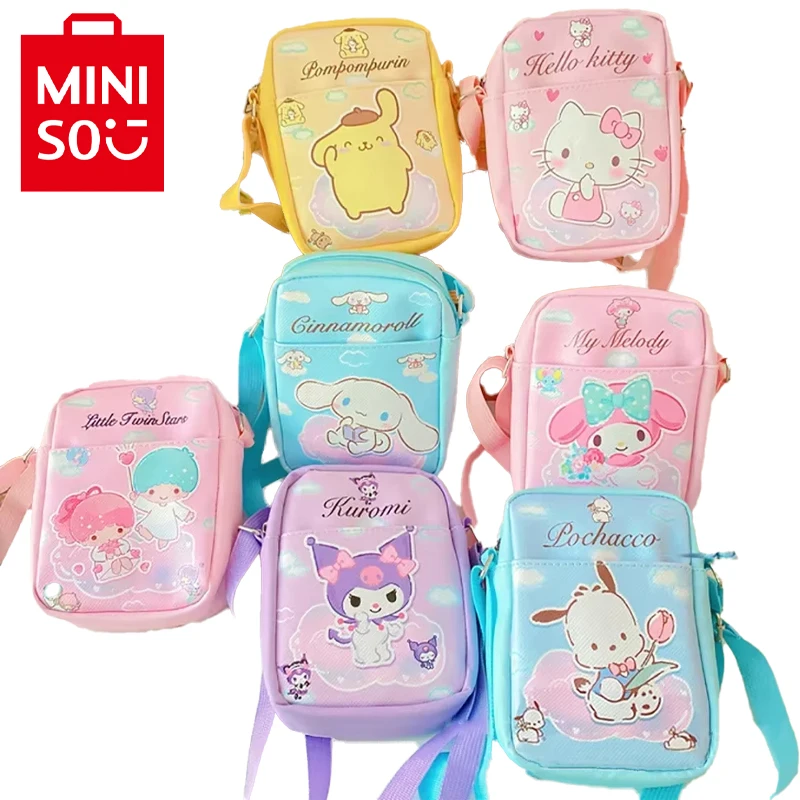 Anime Kawaii Sanrio Crossbody Hellokitty Cinnamorol Bag Shoulder Messenger Bags Cute Cartoon Portable Backpacks Coin Pouch Girls