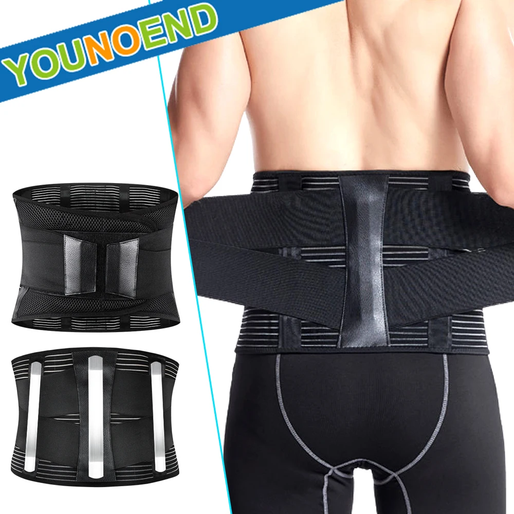 

Back Brace for Men Women Lower Back Pain Relief with 3 Stays, Adjustable Back Lumbar Support Belt for Work Sciatica Scoliosis