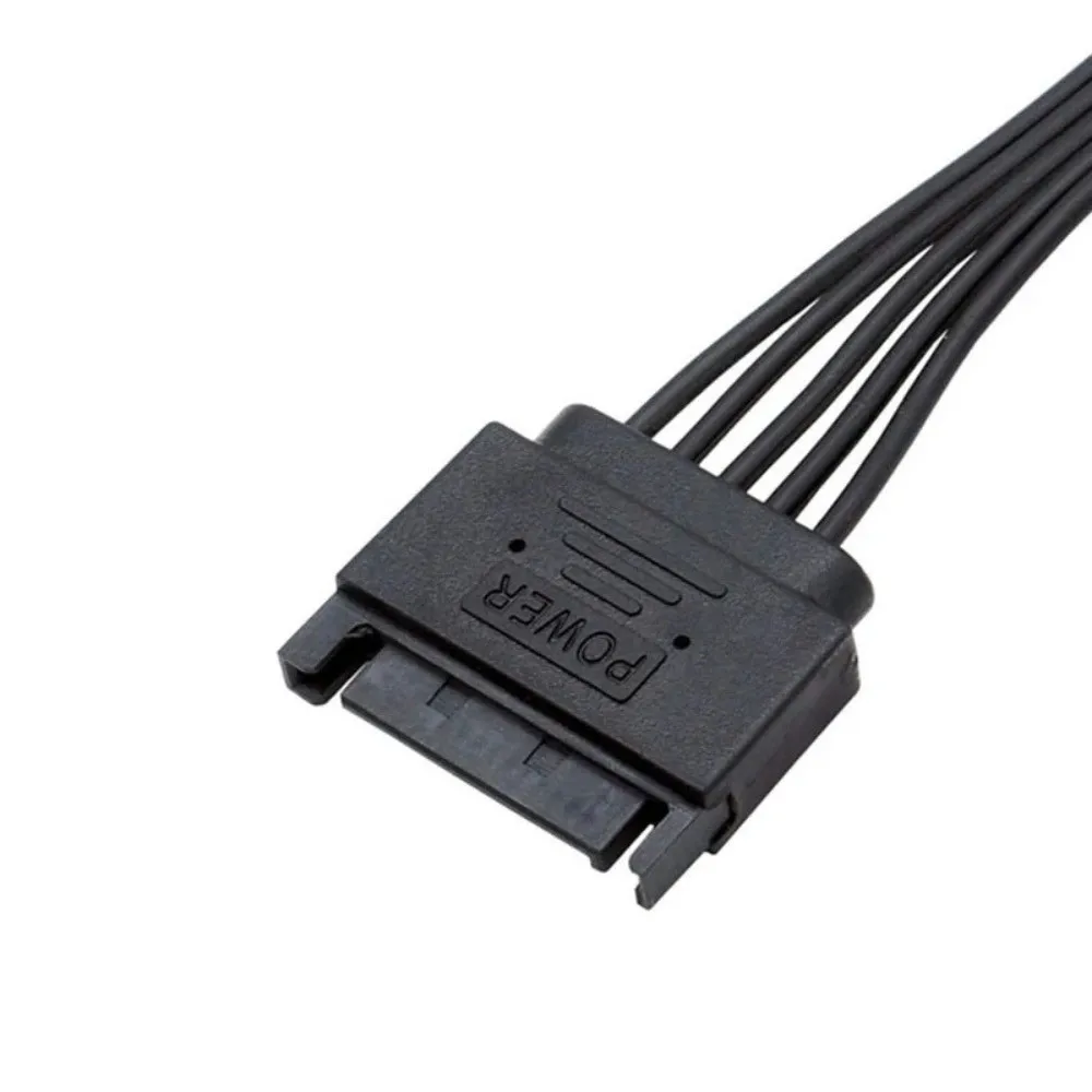 High Quality 22/32cm SATA Power Cable Y-Splitter Design 15Pin Male/Female HDD Power Cable Durable Power Splitter Cable