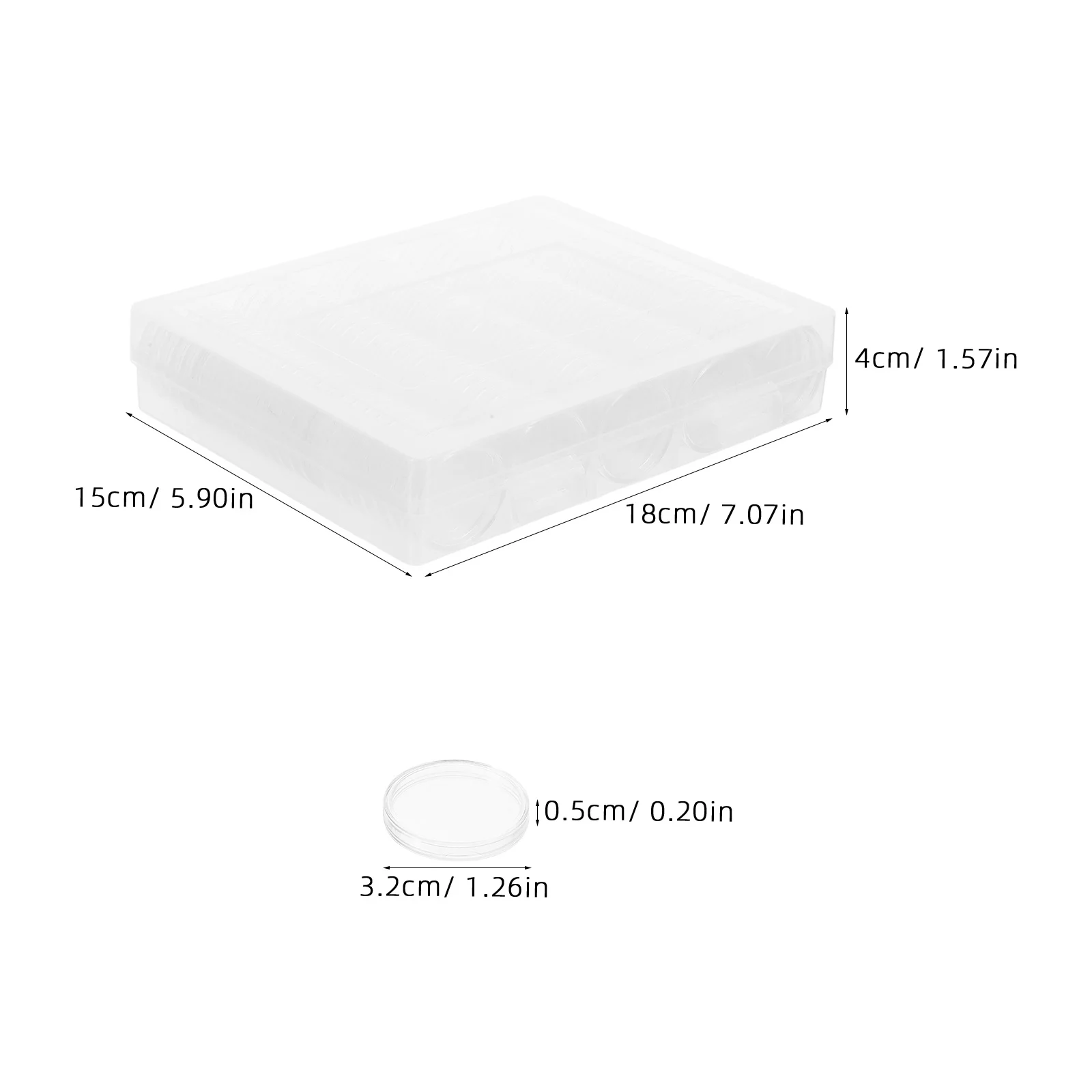 1Set Coin Collection Storage Box High Precision Fit for 17 20 25 27 30mm Coins Transparent Lid Organizer Case for Collectors