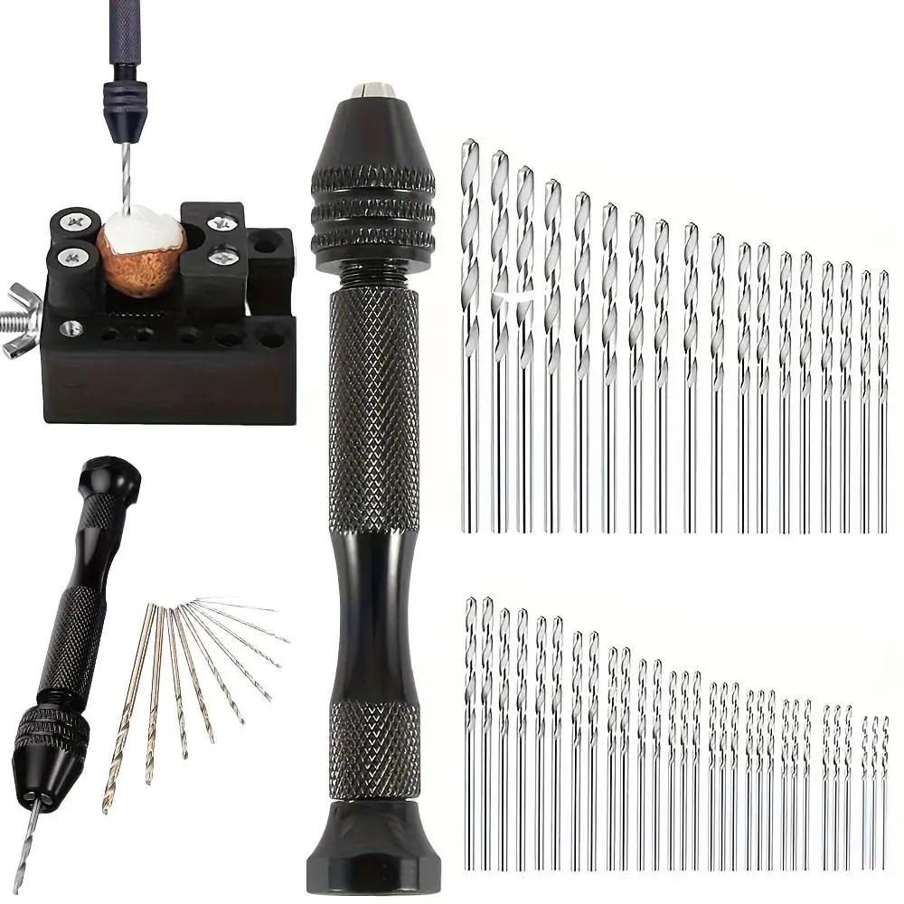 11pcs Hand Drill Bit Set High Speed Steel ABS Rotary Drill Bit Suitable for Handmade Wood, Plastic, Rubber