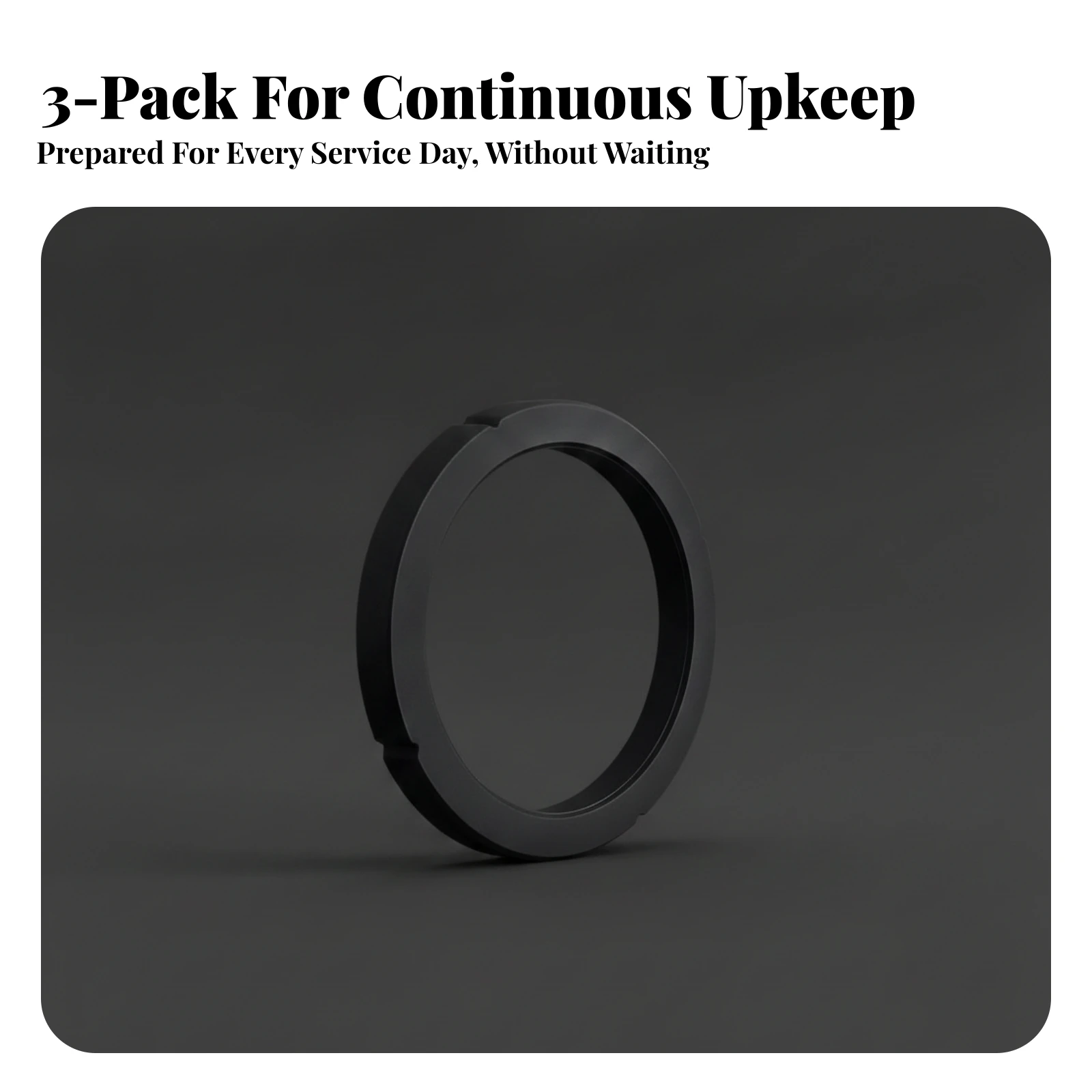 3 Pieces Silicone Sealing Seal with Notched Edge Easy to Replace Brew Group Gasket Brew Head Seal Flexible Espresso Gasket
