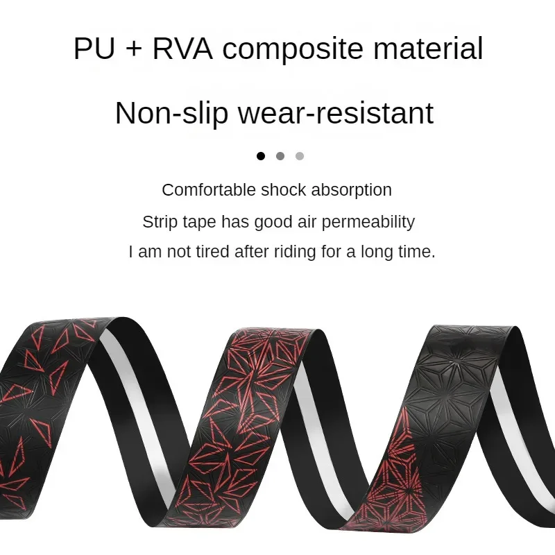 Road Bike Handlebar Tape Anti-Slip PU Shock Handle Bar Tape With Bar End Plugs PU Anti-Vibration Wrap Tape Durable Bar Bartape