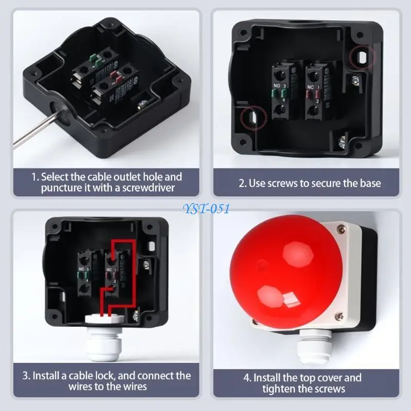 

E15A Sphericals Head Head Head Amergency Stop Switcheres с функцией сброса для быстрого выключения оборудования.